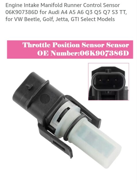 Throttle Position Sensor Audi VW 2009+ Auto Parts St. James