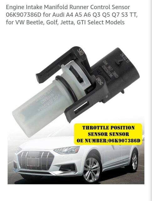 Throttle Position Sensor Audi VW 2009+