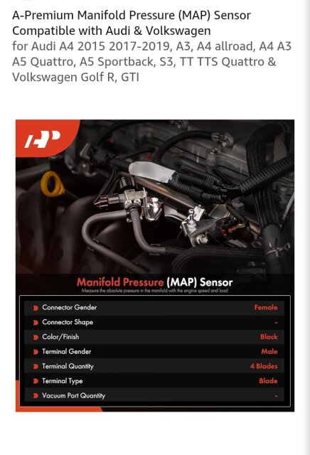 Map Sensor Audi VW