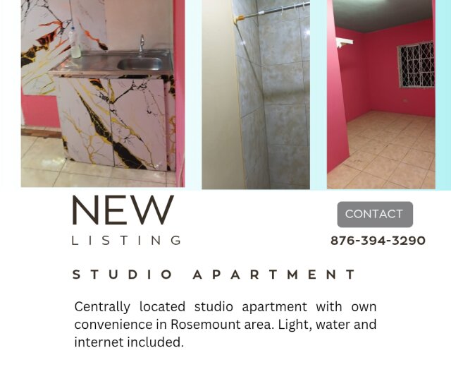 1 Bedroom Studio Apartment Apartments Montego Bay
