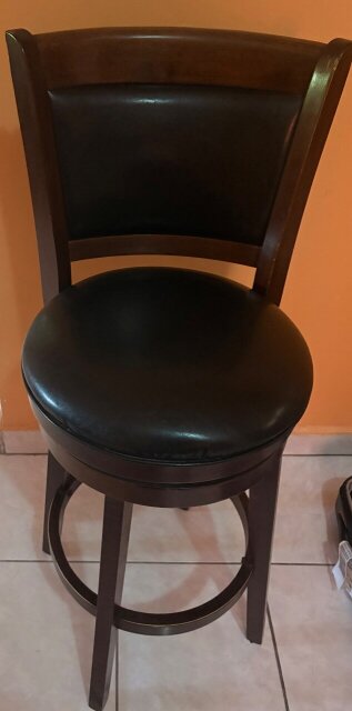Solid Wood And Leather Swivel Chair Chairs Portmore