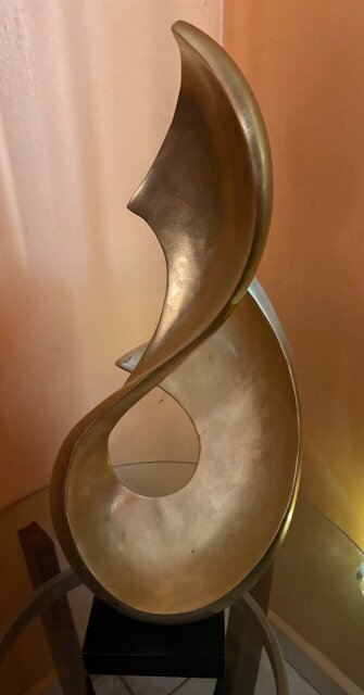 Gold Abstract Sculpture