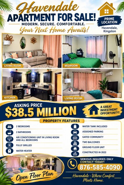 2 Bedroom/2 Bathroom Apt In Havendale For Sale