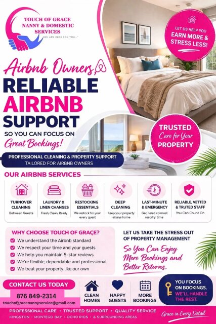 Airbnb Support Care Event Planning Services Kingston