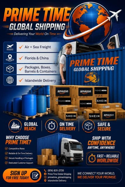 Prime Time Global Shipping Delivery Services Kingston