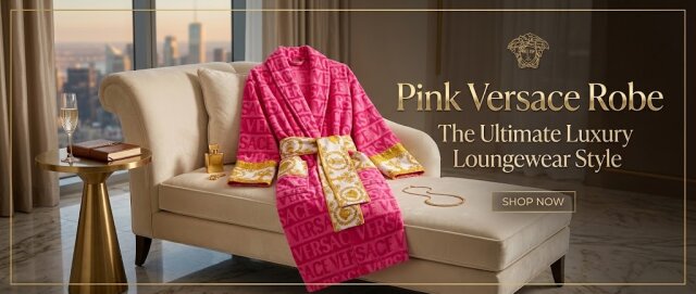 Pink Versace Robe | Luxury Style For Men & Women Women's Clothes Auburn