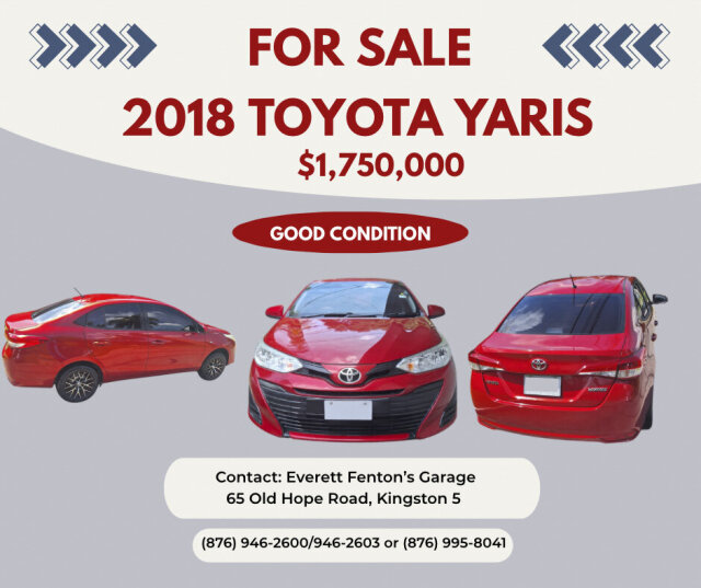 2018 Toyota Yarris For Sale Cars Old Hope Road