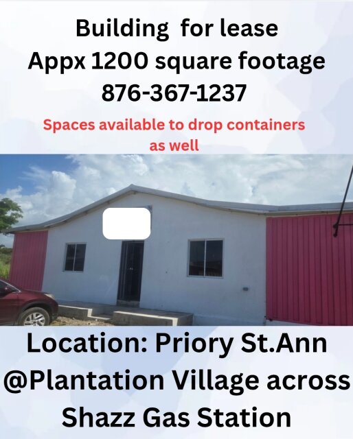 Building Is Appx 1200 Sq Ft Commercial Priory St.Ann
