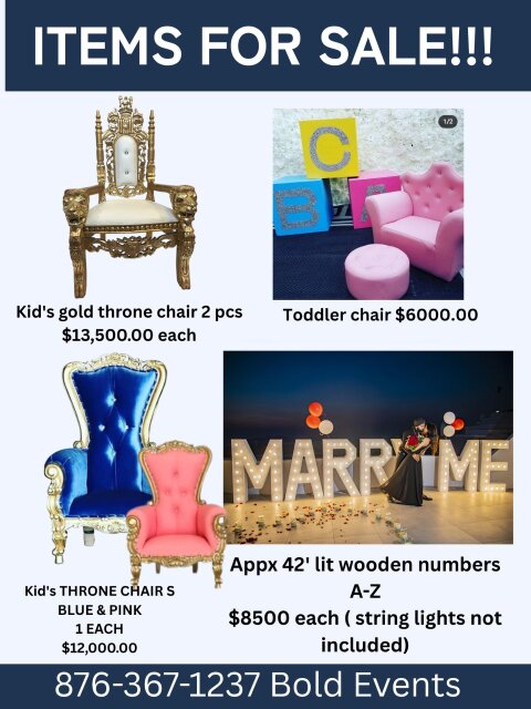 Party Rental Items For Sale