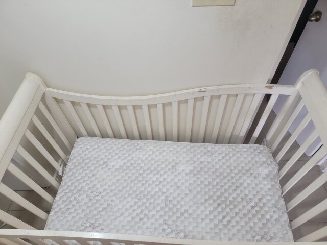 White Wooden Crib