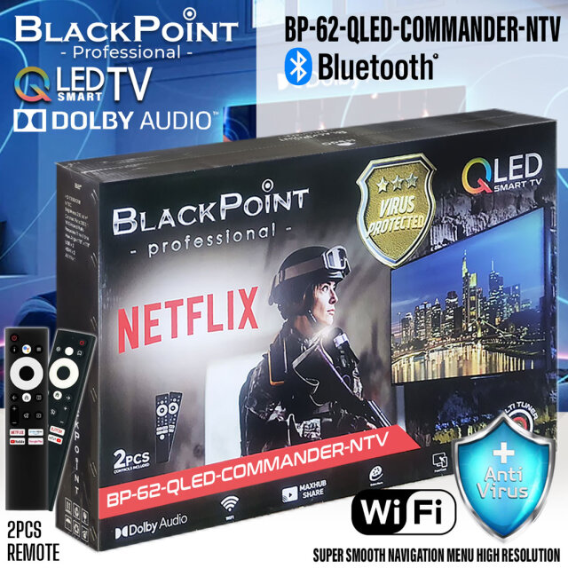 62 In. Smart TV Blackpoint-BP-62-QLED-COMMANDER-NT TV Portmore