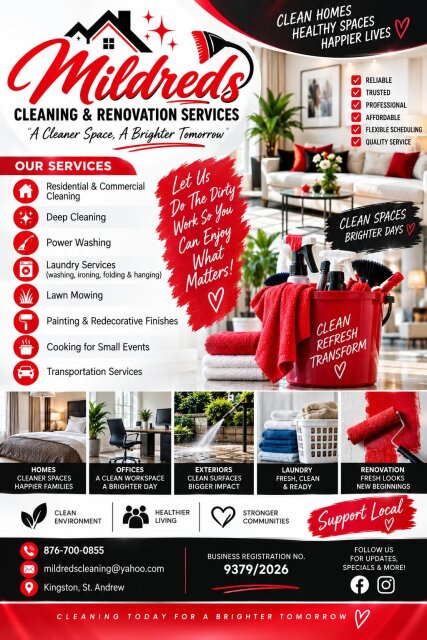 Mildreds Cleaning & Renovation Services | Cleaning House Keeping Services St. Catherine