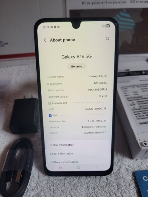 Samsung Galaxy A16; 128gb Storage, 6gb Ram Factory