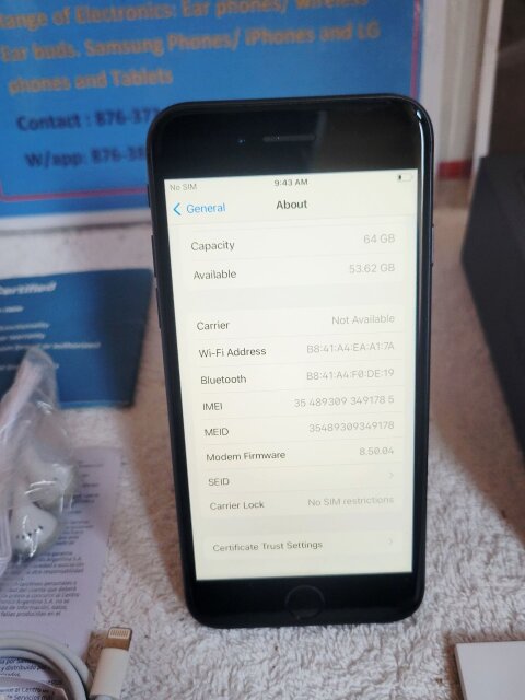 Apple IPhone 8 Fully Work; Factory Unlock Clean