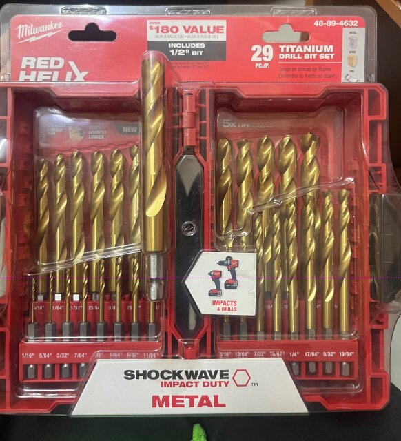 Milwaukee 29pcs Titanium Drill Bits Tools Hope Road