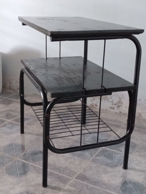 Metal And Wood TV Stand