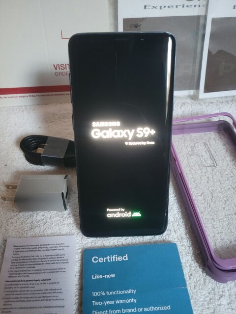 Samsung Galaxy S9+; 64gb Storage, Factory Unlock
