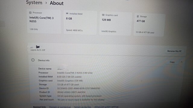 Acer Aspire AL15-33P.