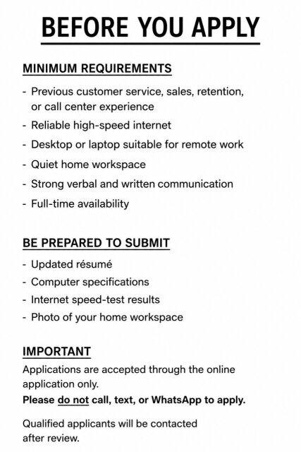 Customer Service & Sales