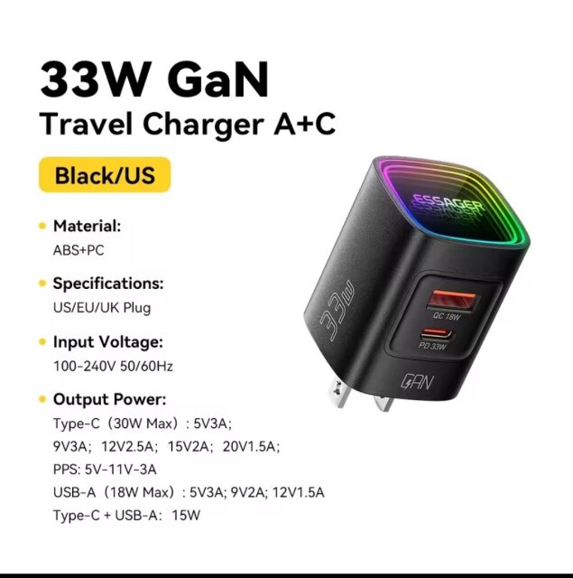 Essager 33W GaN USB Type C Portable Charger Phone Accessories Halfway Tree, Papine
