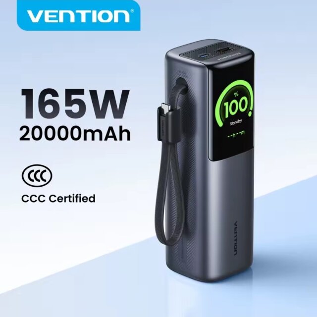 Vention 165W 20000mAh PD Fast Charger Power Bank Phone Accessories Halfway Tree, Papine
