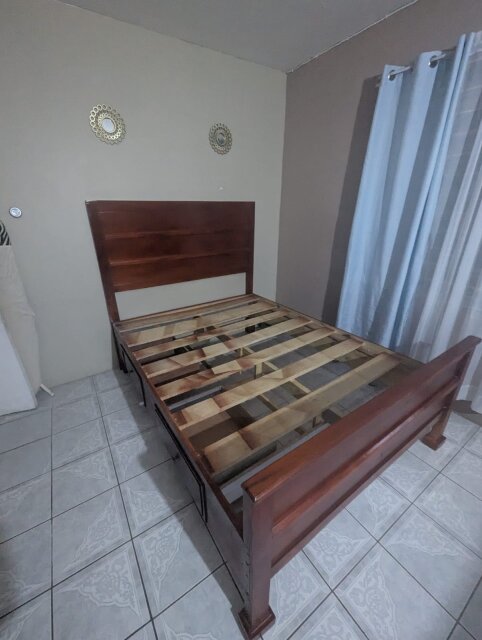 Queen Size Bedframe With Night Table
