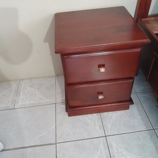 Queen Size Bedframe With Night Table