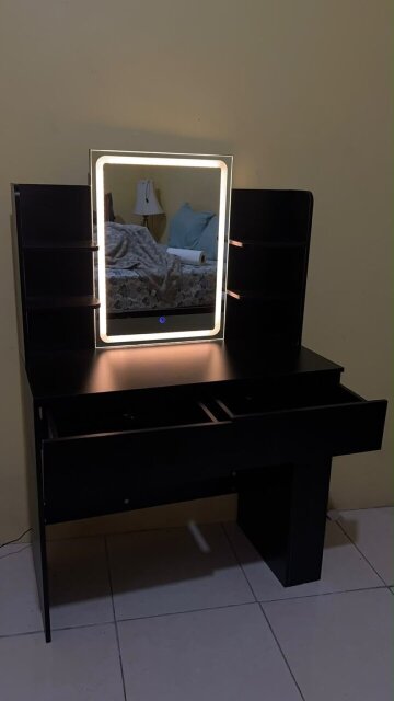 Black Vanity Desk With LED Lighted Mirror For Sale Tables & Desks Morant Bay