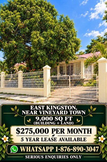 9,000 SQ FT FOR LEASE| $275K PER MONTH Offices Near Vineyard Town